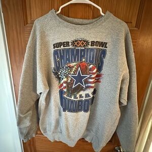 Gray Super Bowl Cowboys Sweatshirt